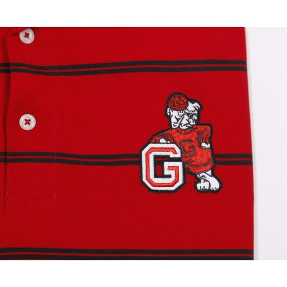 Georgia Bulldogs UGA Vintage Red Leaning Dawg Polo Shirt XXL - Picture 2 of 7